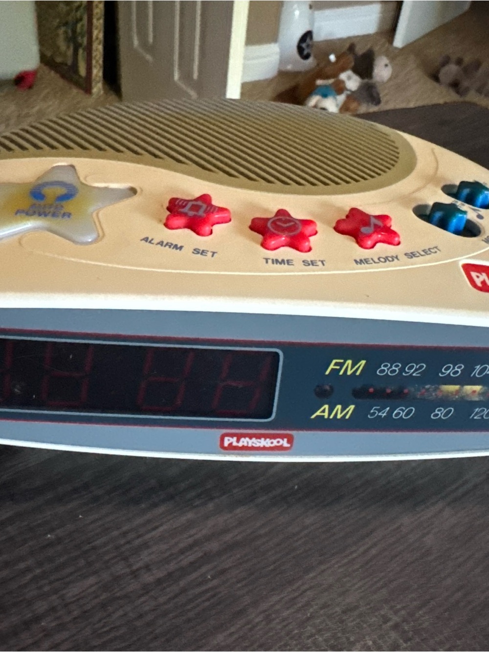 Vintage PLAYSKOOL PS-360 Alarm Clock AM / FM Radio 3 Melodies Tested And Working
